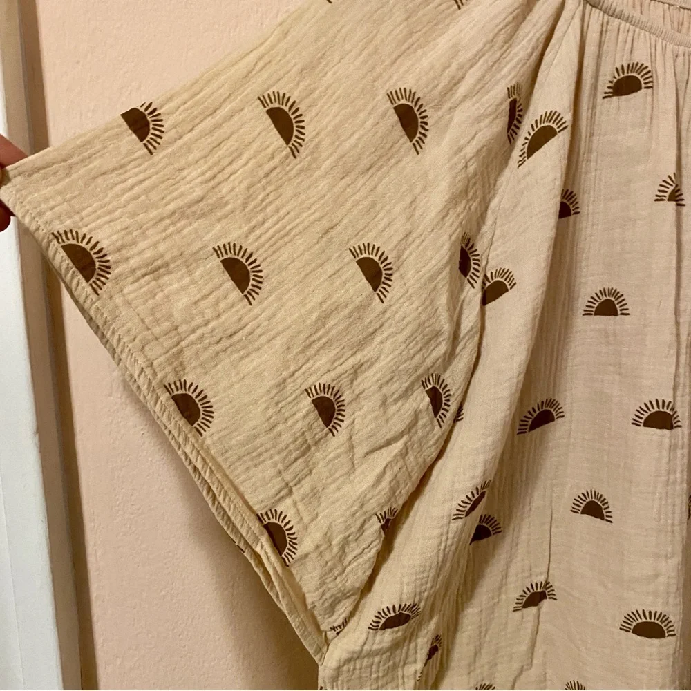 Rylee + Cru Jaime Cotton Dress in Sunset Print Medium - Picture 7 of 9